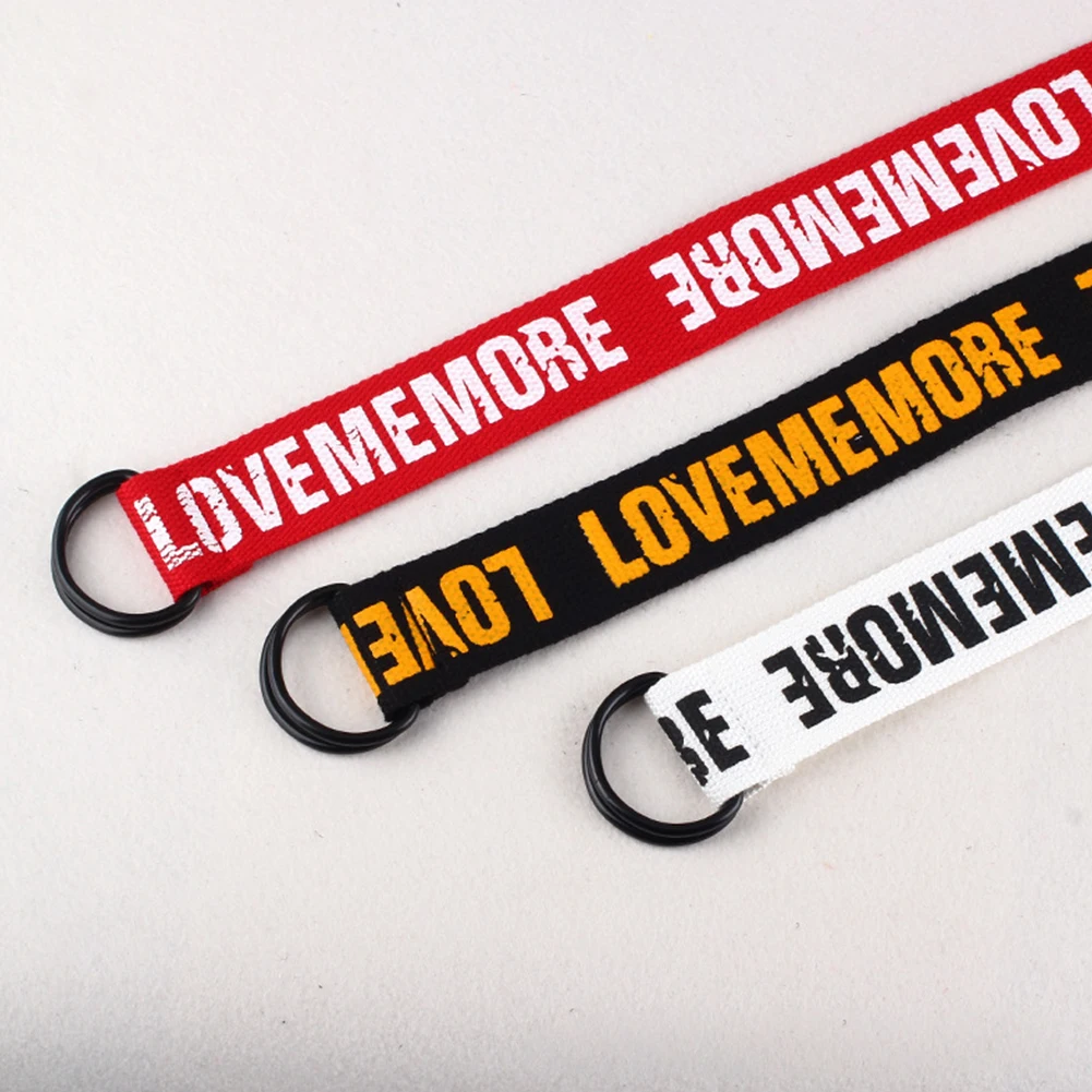 Студенческий пояс с буквенным принтом D Ring повседневные женские и мужские джинсы