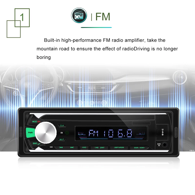 Автомагнитола 1 din автомагнитола стерео плеер цифровой Bluetooth Автомобильный
