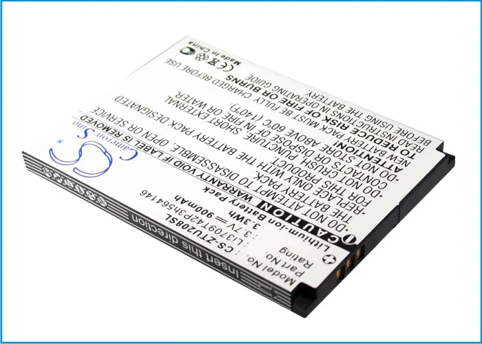 Cameron Sino 900 мАч аккумулятор Li3709T42P3h564146 для ZTE U208 U506 U507 U508 | Мобильные телефоны и