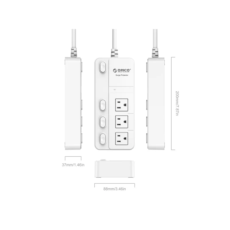 ORICO High Value Recommend Surge Protection Power Socket IC Usb Charger Mobile Phone Charging for Xiaomi Iphone | Мобильные телефоны