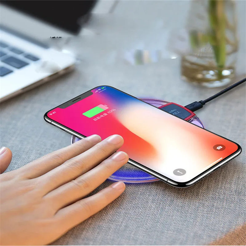 Беспроводное зарядное устройство cafan для iPhone X/8/8Plus быстрая Беспроводная зарядная
