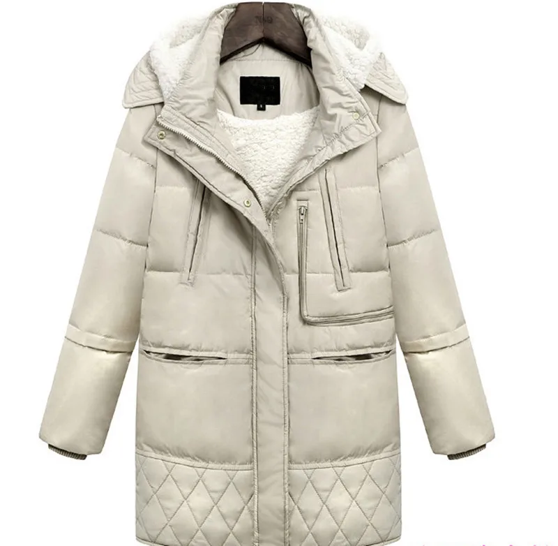 Лидер продаж длинный зимний пуховик в европейском и американском стиле большие