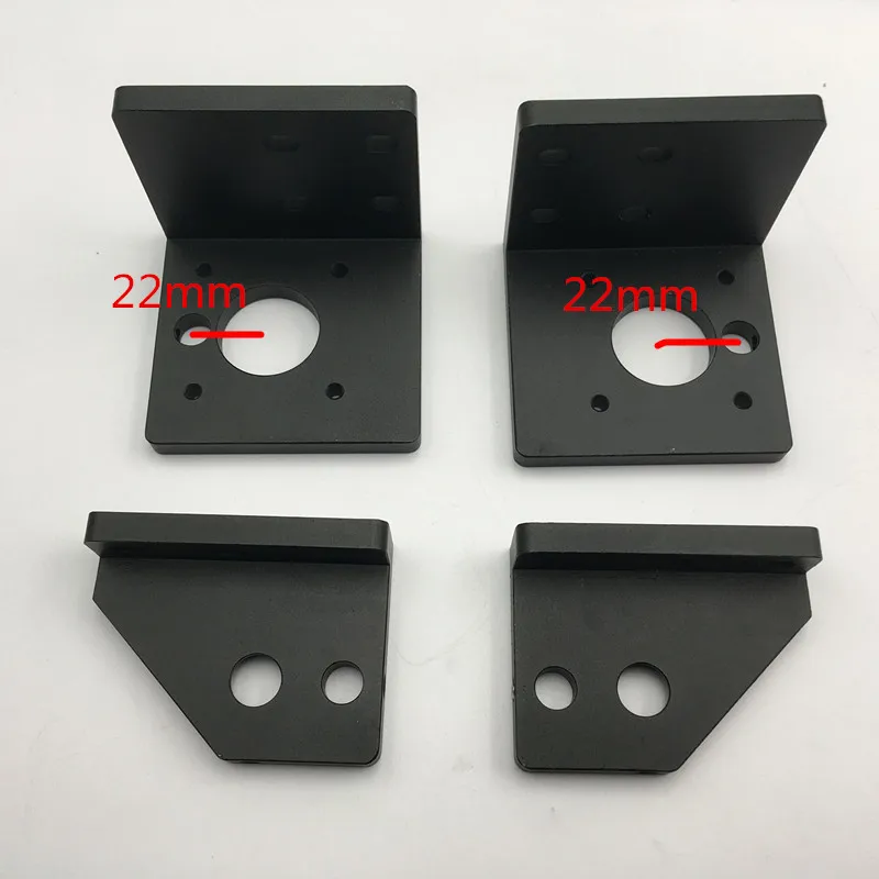 22 мм hole' расстояние AM8/Anet A8 3d принтер Экструзионная версия черный анодированный Z оси шаговый двигатель крепление и верхний стержень держатель комплект