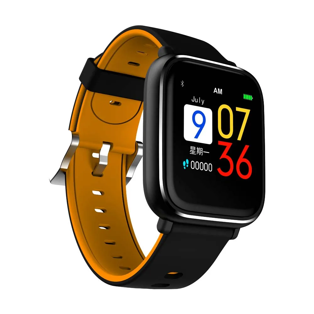 Orange MOMOTS Q58S полностью умные часы с сенсорным экраном монитор сердечного ритма фитнес-трекер Водонепроницаемый женский мужской спортивный браслет длительный режим ожидания - Цвет: Orange