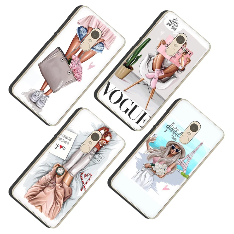 VOGUE Рождество принцесса девушка Женский жесткий чехол для телефона для Xiaomi Redmi 5A 5 Plus 6A 6 Pro 7 GO Note 4 4X5 6 7 8 Pro