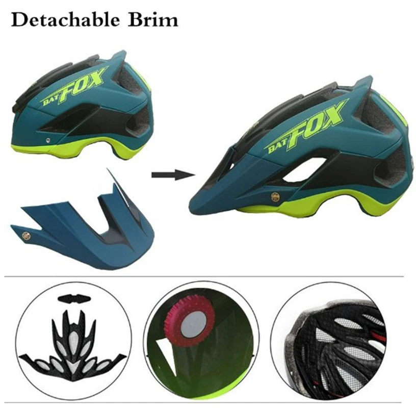 Шлем велосипедный BATFOX унисекс цельнолитой шлем для горных и дорожных