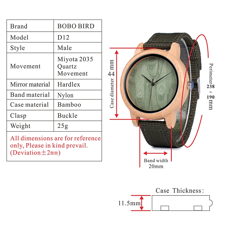 BOBO BIRD WD11D12 деревянные бамбуковые часы для мужчин и женщин брендовые дизайнерские часы Мягкий нейлоновый ремешок коробка подарочная коробка Relogio masculino