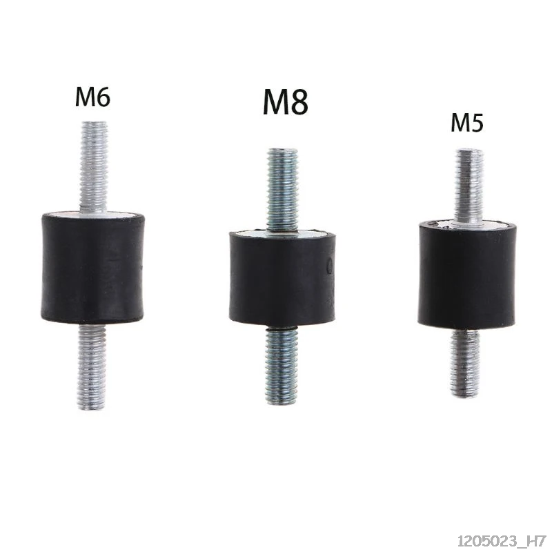 M5/M6/M8 резиновое Крепление двойной мужской поглотитель резьбы анти Вибрация