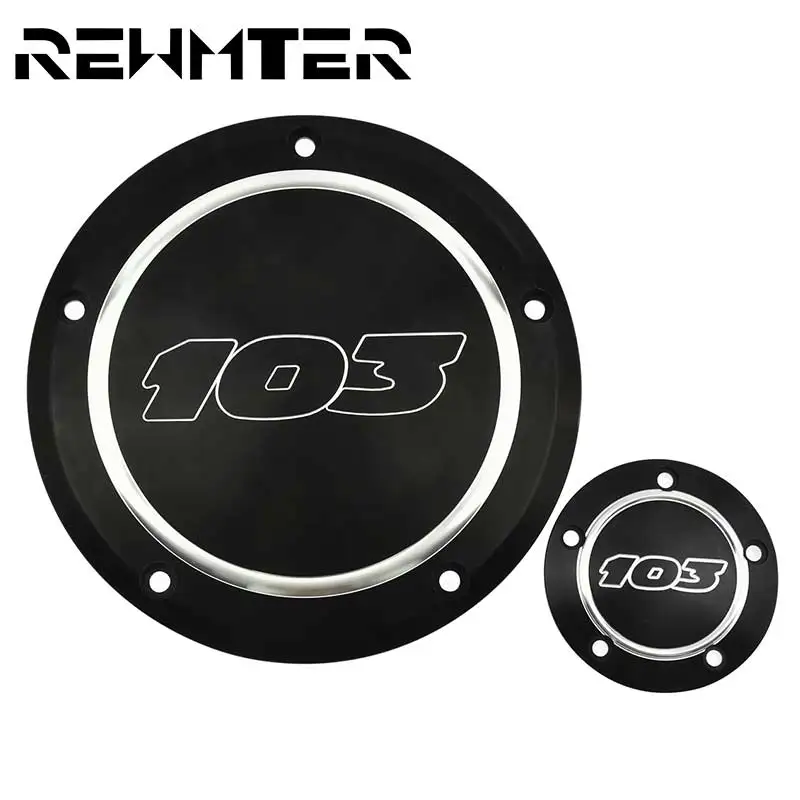 

Motorcycle 103 Derby Clutch Timing Timer Cover Black&Chrome For Harley Dyna Touring Road King Softail Deluxe 1996-2013