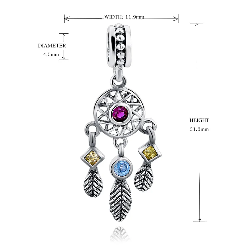925 Sterling Silver Tassel Bangle Charms Beads With CZ Fit Charm Pandora silver original Bracelet Pendant Fine Jewelry Gift|beads fashion|beads