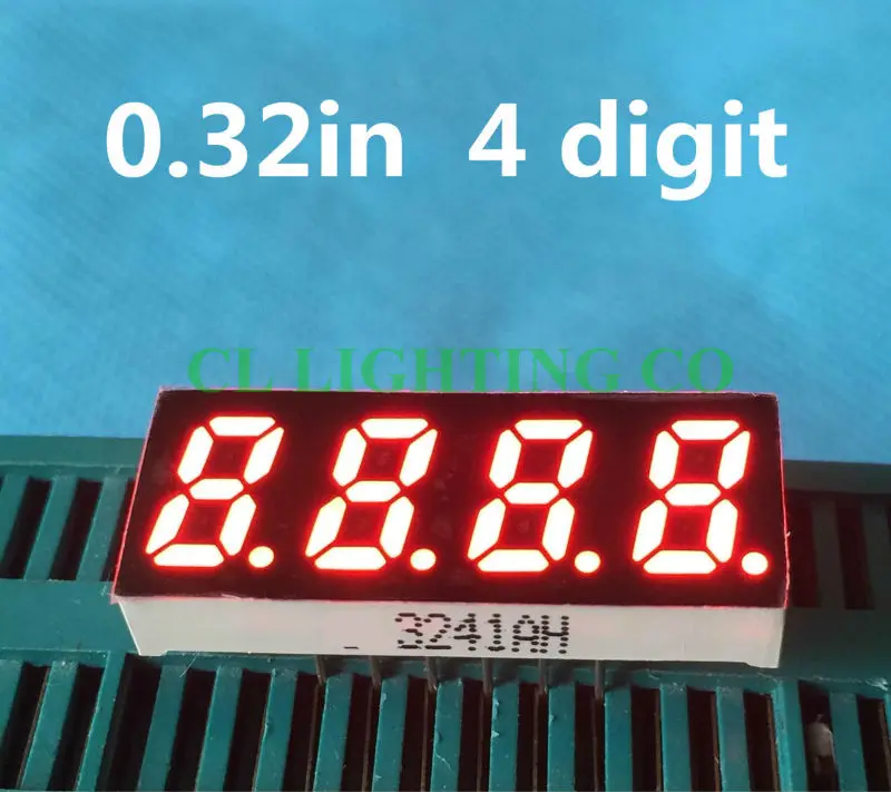 4 битный 7 сегментный красный светодиодный дисплей 0 32 дюйма цифровая трубка