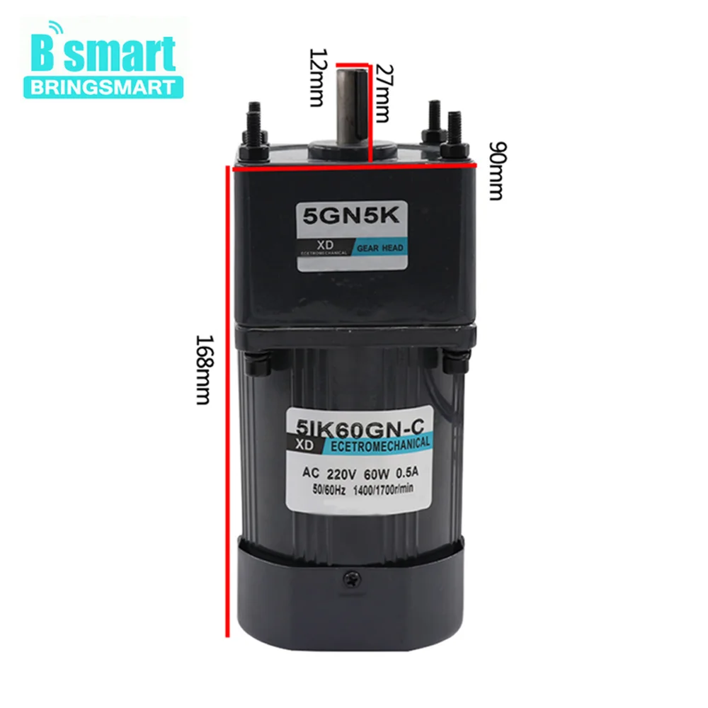 Мотор редуктор переменного тока 5IK60GN C 220 В однофазный 60 Вт|motor single phase|ac gear motorgear motor