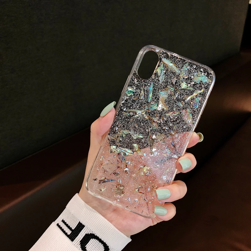 Простой чехол Gimfun с золотыми блестками для телефона блестящий Iphone 7 7plus 6 6s 8 Plus X