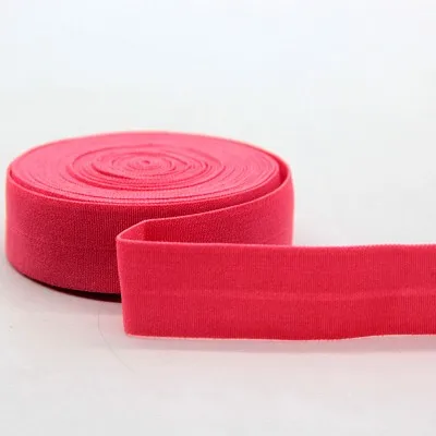 watermelon red Эластичные ленты 20 мм, многоцветные эластичные Сатиновые ленты из спандекса, аксессуары для волос, кружевная лента для шитья, 5 м - Цвет: watermelon red