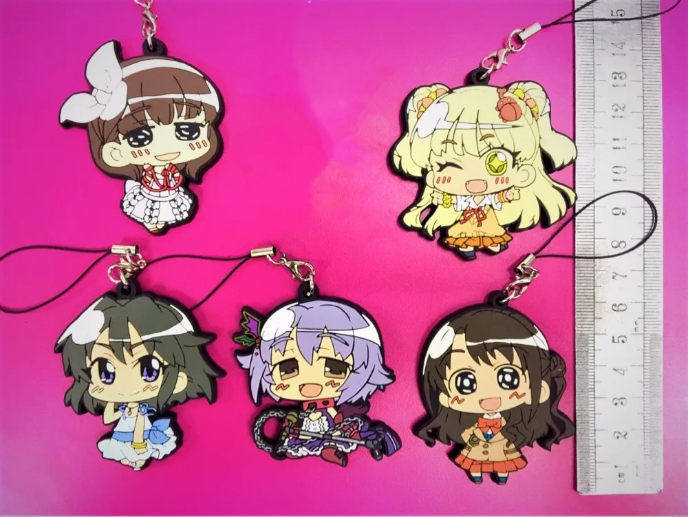 5 шт./лот idolm ster Анастейша оригинальный японский аниме Рисунок резиновый