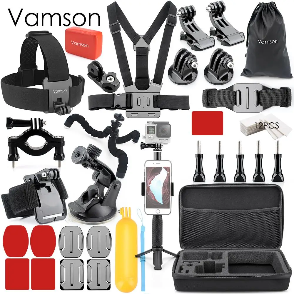 Аксессуары Vamson для Gopro hero 6 5 Набор go pro 7 4 3 2 Черное крепление SJCAM M10 SJ4000 VS74|for gopro