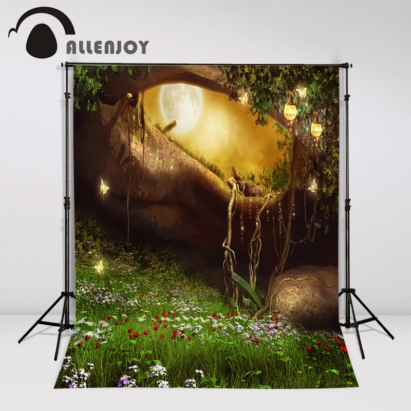 Allenjoy фон для съемок страны чудес бабочка сказочные огни Луна профессиональная