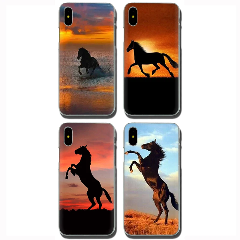 Жесткий чехол для телефона Running horse iphone SE 2020 5 5s 5c 6 6s Plus 7 8 X XR XS 11 Pro Max|Бамперы| |