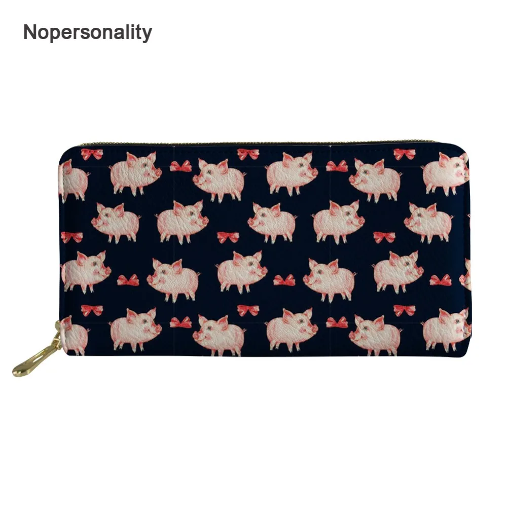 Nopersonality Kawaii свиная печать клатч кошелек для женщин повседневный длинный