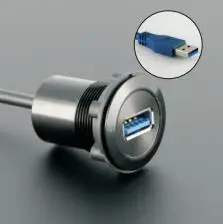 Металлический USB разъем 22 мм/USB (USB3.0 мама A папа с проводкой 60 см)|connector socket|socket