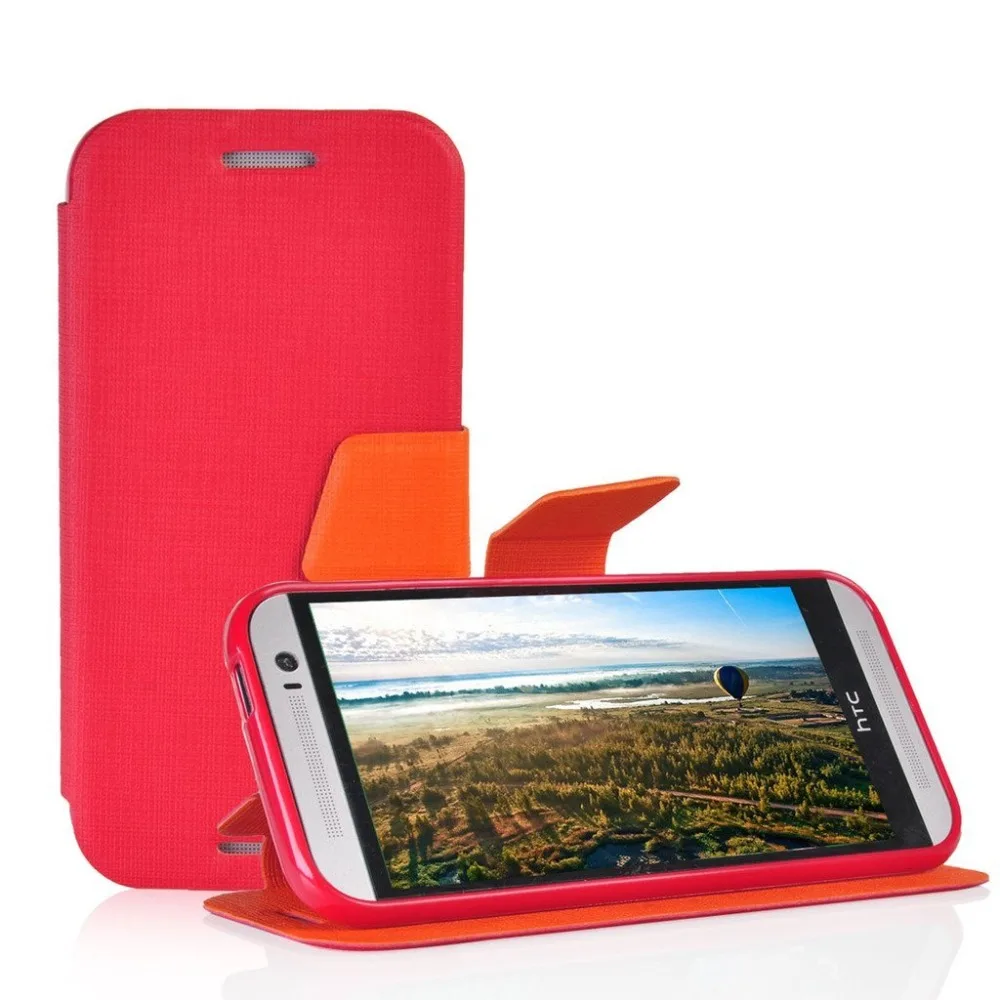 Кожаный флип чехол с двойным окошком для HTC One M8 M8s|case for htc|htc one m8 casecase htc |