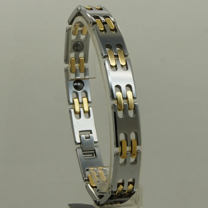 11mm2tone позолоченное мужское магнитное ювелирное изделие классический тяжелый