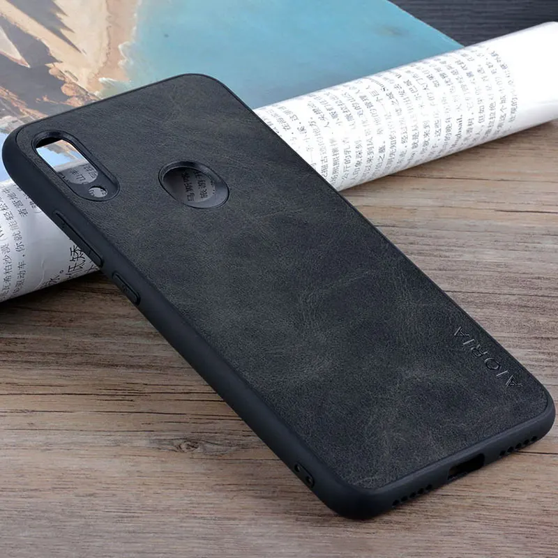 black Чехол для xiaomi redmi note 7 pro роскошный винтажный кожаный чехол для телефона для xiaomi redmi note 7 Чехол funda чехол в деловом стиле - Цвет: black