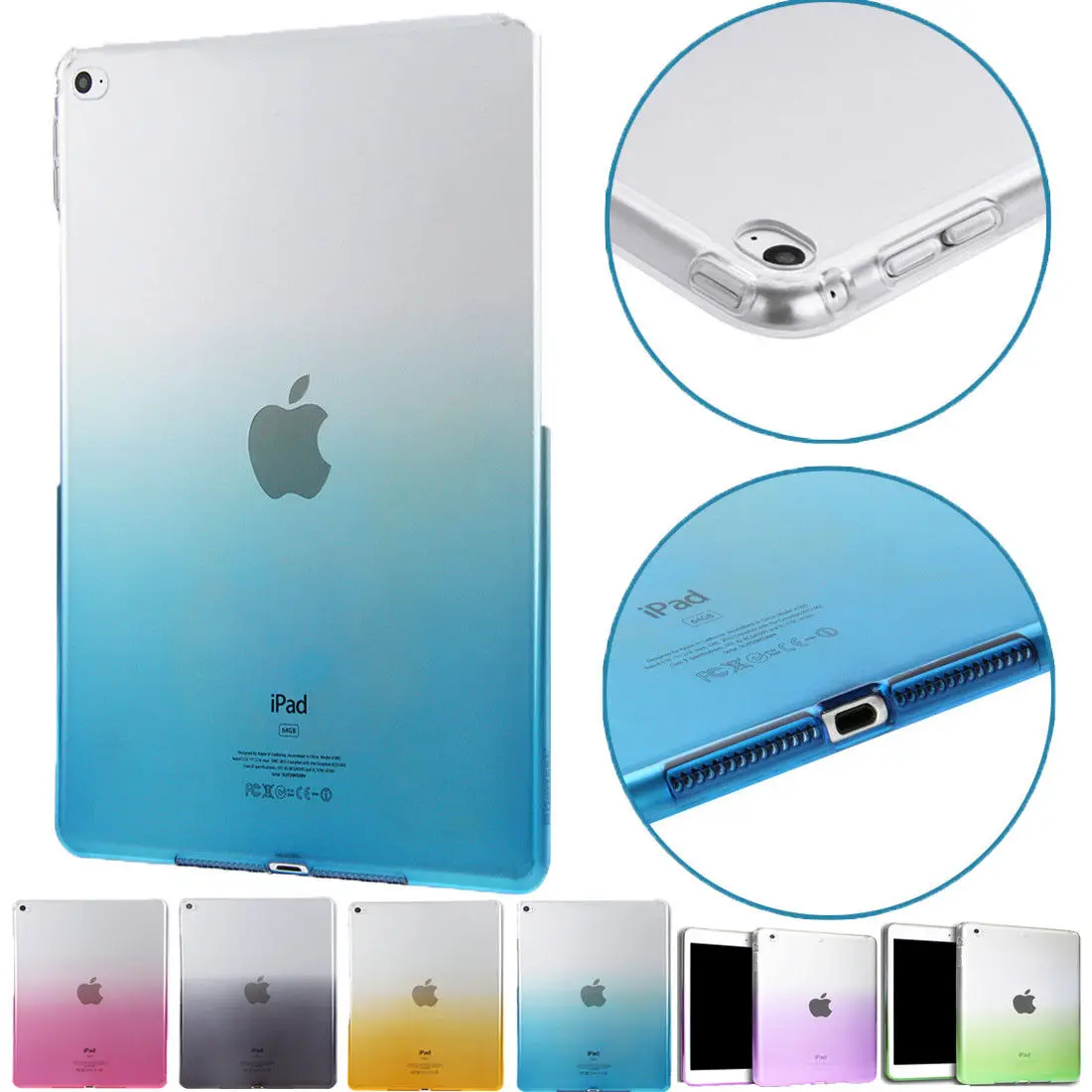 Прозрачный чехол для IPad Air воздуха 2 Чехол Мягкий Пластик Silicon защита Мода ТПУ Apple