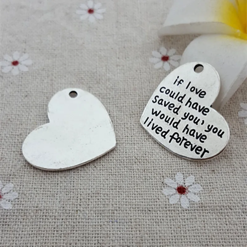 Оптовая продажа если бы любовь спасла вас вы жили навсегда подвески с буквами 50