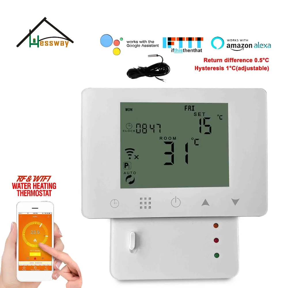 Приложение TUYA 5A сухого контакта/пассивный контакт WI FI & RF Беспроводной термостат