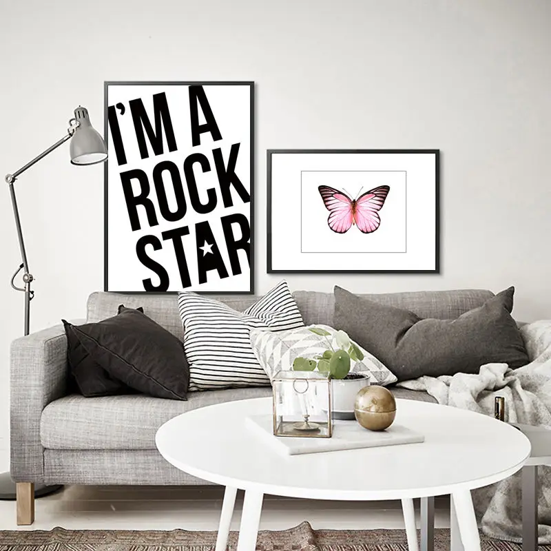 Nordic Canvas Painting Home Decor Letter Picture Wall Art Quote Print Living Room Bedroom Modern Europe Minimalist | Дом и сад