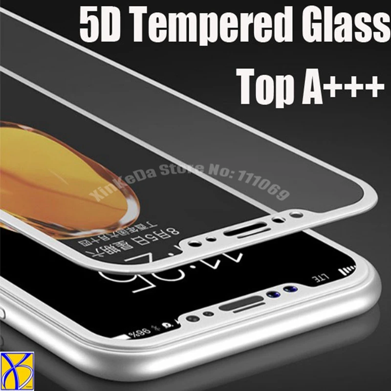 

10 шт. 9Н Твердость 5D закаленное стекло для iPhone X 8 7 6S 6 Plus передняя крышка пленка для iPhone X 8 чехол для телефона плюс защита экрана