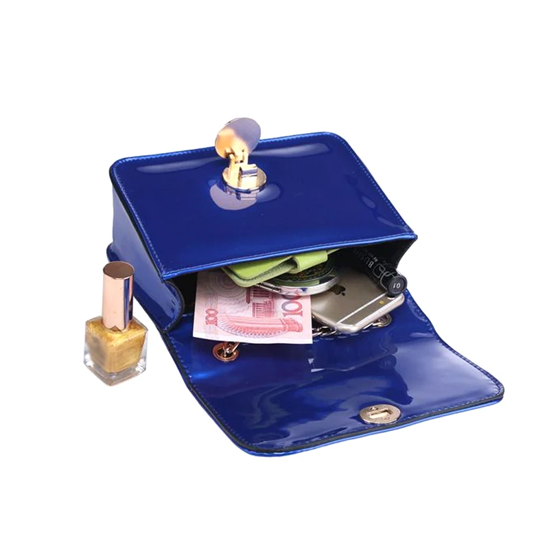 Женские сумки на застежке с цепочкой плечо женские молнии из лакированной кожи