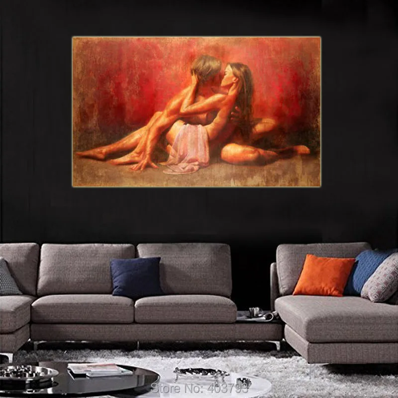 100% ручная роспись портреты молодых девушек романтиков влюбленных холст картина