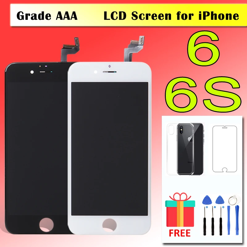 

Grade AAA 4.7" inch LCD For Apple iPhone 6 6S Touch Screen Display Digitizer Assembly Replacement 100% No Dead Pixel Free Case