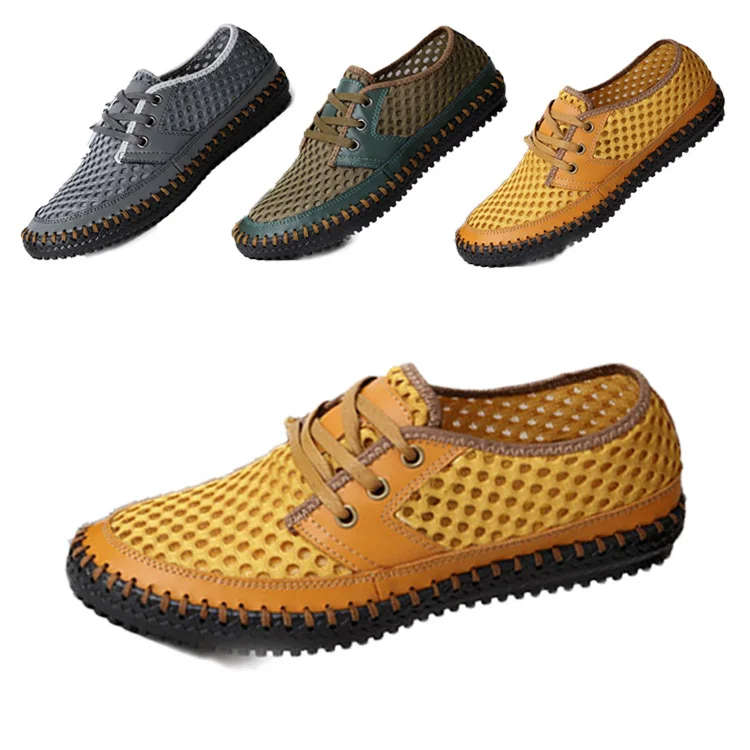 2015 DrivingHigh Quality Handmade fashion men's lightweight walking shoes waterproof breathable slip outdoor camping | Спорт и