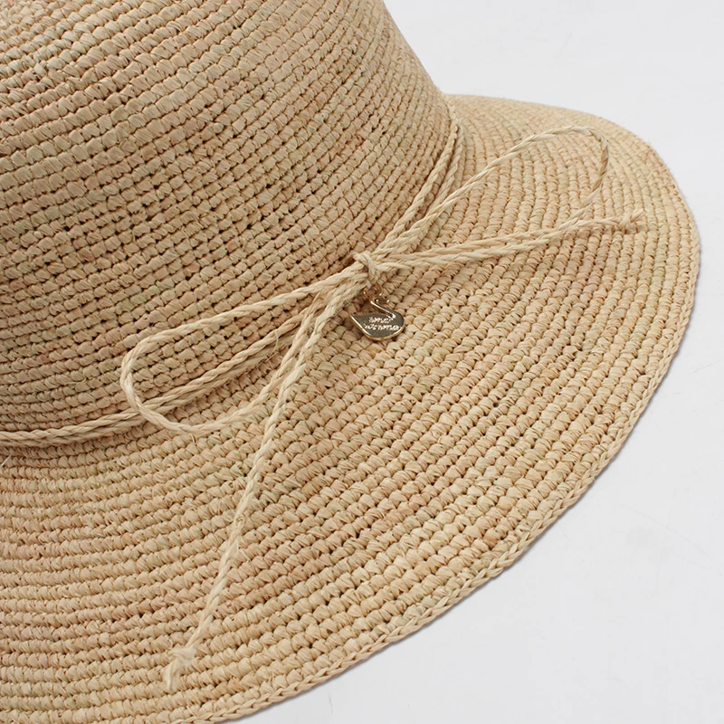 ROSELUOSI женская складная шляпа от солнца 2018 брендовая новая соломенная из рафии