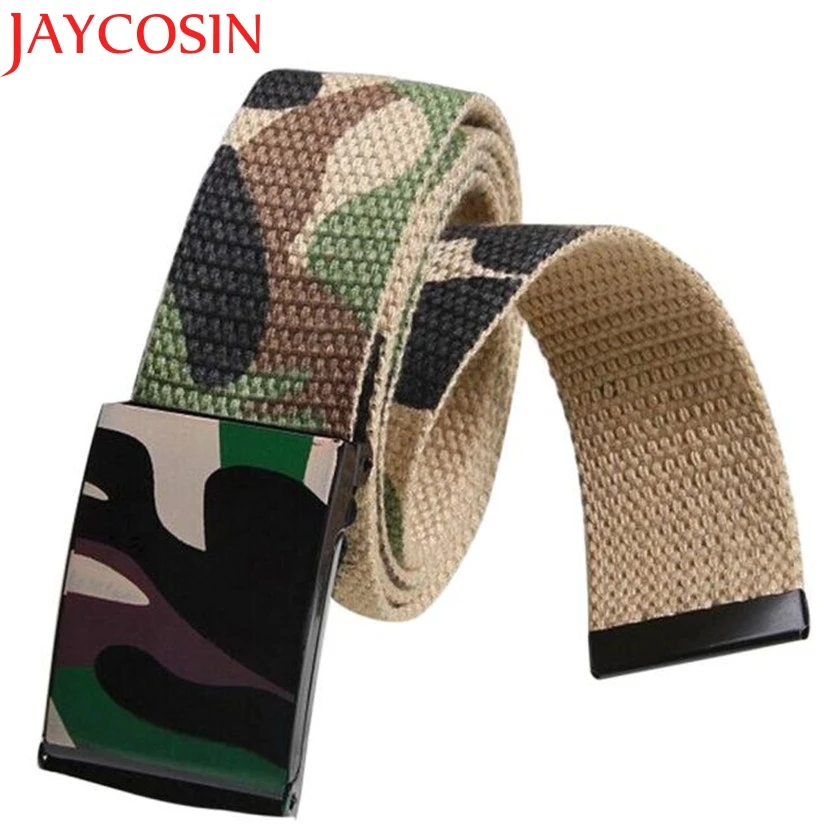 JAYCOSIN Новая мода 1 шт. для мужчин мальчик Армейский Камуфляж полотняный ремень с