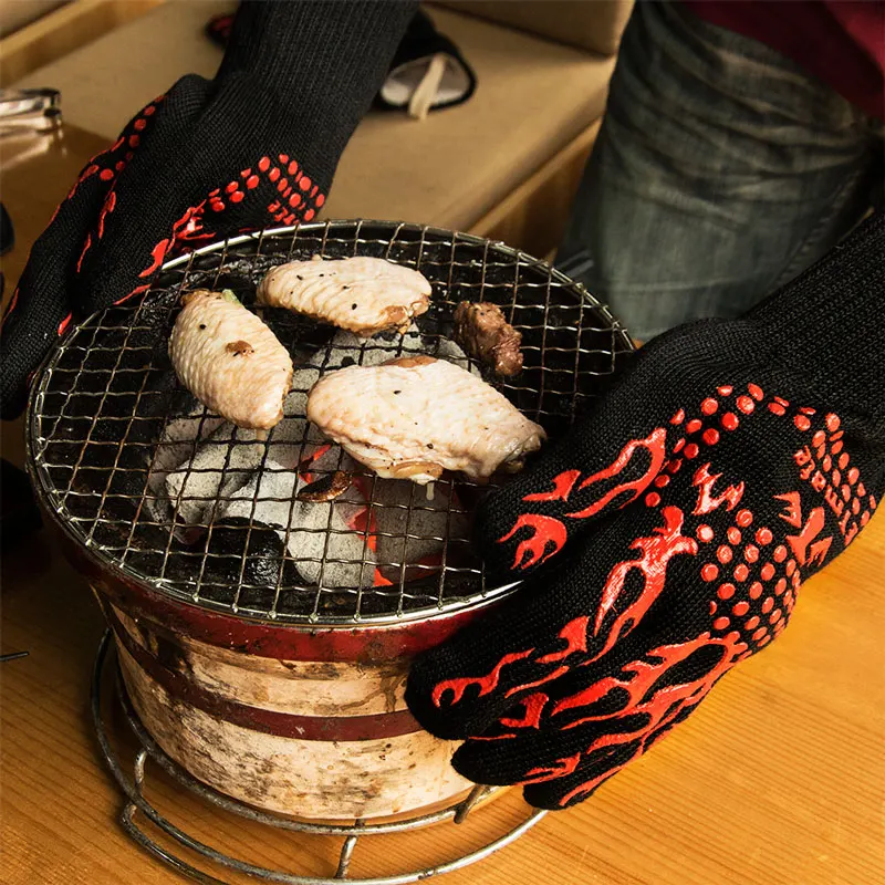 TTLIFE перчатки для барбекю рукавицы духовки выпечки экстремально Жаростойкие