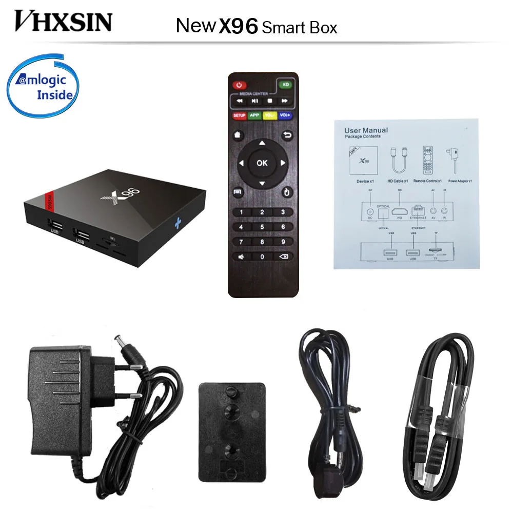 Фото VHXSIN 5 PCS/LOT X96 X96W Android 7.1 TV Box WiFi S905W smart tv box 2GB ram Quad Core tvbox Электроника VHXSIN 5 PCS/LOT X96 X96W Android 7.1 TV Box WiFi S905W smart tv box 2GB ram Quad Core tvbox Электроника