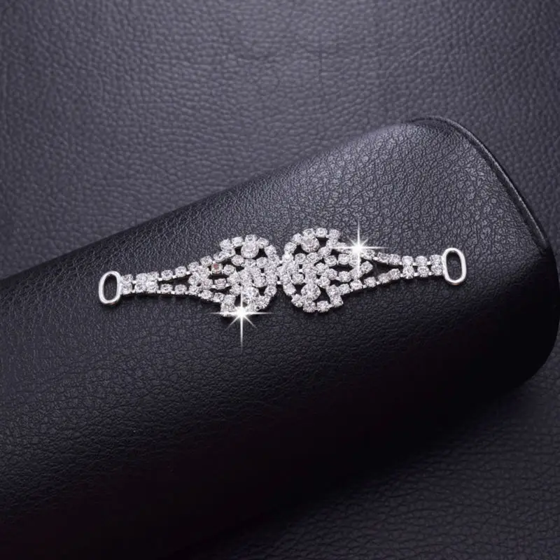 Сделай Сам 10 шт. блестящие стеклянные пряжки в форме листьев серебряная медная