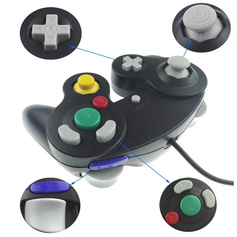Классический Проводной контроллер Джойстик Геймпад для Nintendo Gamecubes Wii