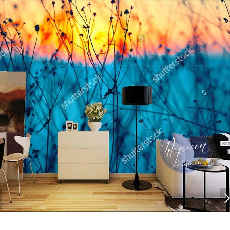 Пользовательские обои с природными пейзажами сушеный цветок фотообои для