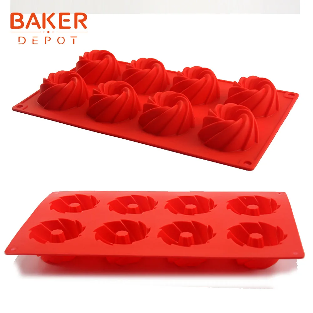 BAKER DEPOT силиконовая форма для пирожных, шоколада, ветряная мельница, инструмент для выпечки, силиконовая форма для желе, пудинга, льда, печенье, мыло, 8 отверстий