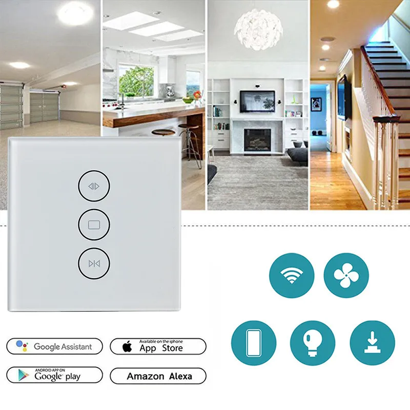 Wi-Fi умный переключатель для занавесок Smart Life Tuya для электрического моторизованного занавеса штора рольставни работает с Alexa дом ЕС вилка