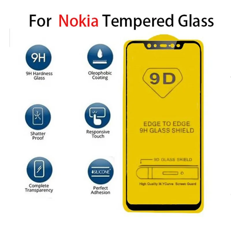 Защитное стекло для nokia 5 6 3 Закаленное пленка Noka tremp nokia7 2 8 Защита экрана nokia5 nokia6