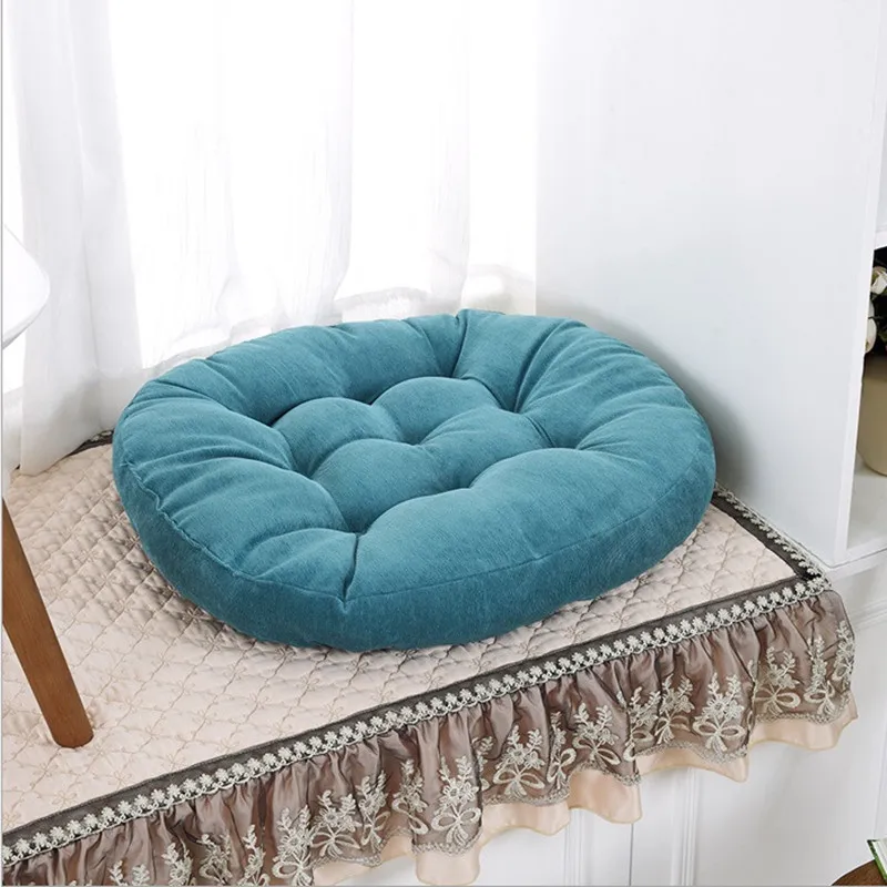 Круглая/квадратная Вельветовая утолщенная Подушка для стула в японском стиле