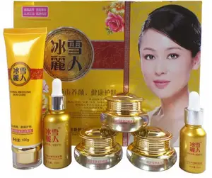 BINGXUELIREN LIANGYANXUE травяной медицинский уход за кожей нежный отбеливающий магический Крем Набор для веснушек увлажняющий крем