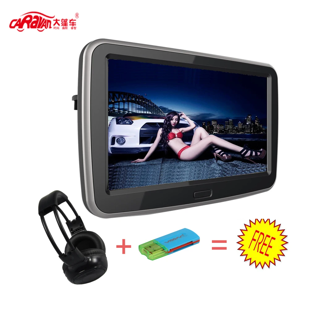 CARAVAN 10.1&quot Универсальный Android 4.4.4 монитор на подголовнике автомобиля 1024*600 HD TFT