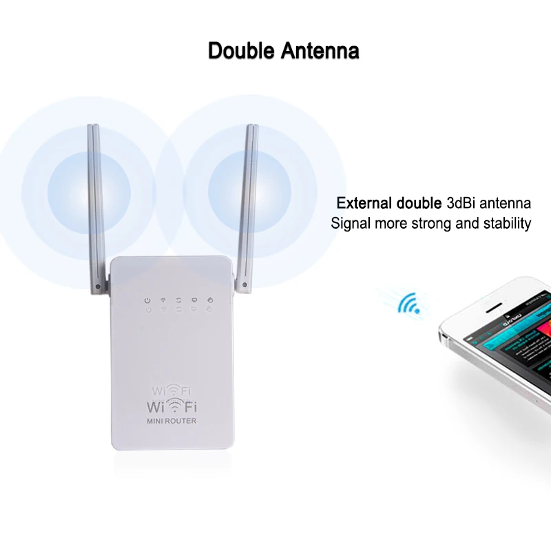 Мини Wi Fi роутер 2 4 ГГц 300 Мбит/с беспроводной сетевой ретранслятор расширитель